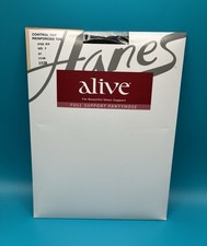 Hanes Alive Full Support Pantyhose Size E Control Top - Style 810 Jet