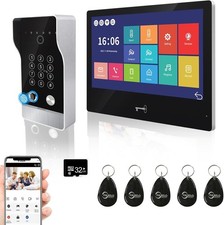 1080P Video Door Phone Apartment Doorbell Intercom System,10 Inch Wired Touch