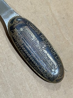 ANTIQUE LIQUIDS DISPATCH LINES RAILROAD TANK CARS LETTER OPENER CHICAGO 1920s