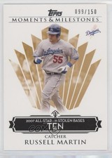 2008 Moments & Milestones Russell Martin (2007 All-Star 21 Stolen Bases) 0l2