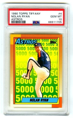 NOLAN RYAN~HOUSTON ASTROS (POP 249) 1990 TOPPS TIFFANY PSA-10 GEM-MT MLB CARD #4