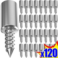10-120X Metal Shelf Support Straight Pegs with Screws Heavy Duty Cupboard Peg UK