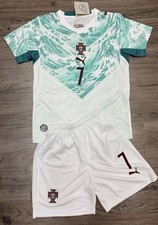 YOUTH Ronaldo Jersey Portugal Kit Jersey Shorts Soccer Sets MEDIUM 26 