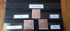 Timbres N°1 & N°2 Rare Terre-Neuve (New Found) 1857 # 327