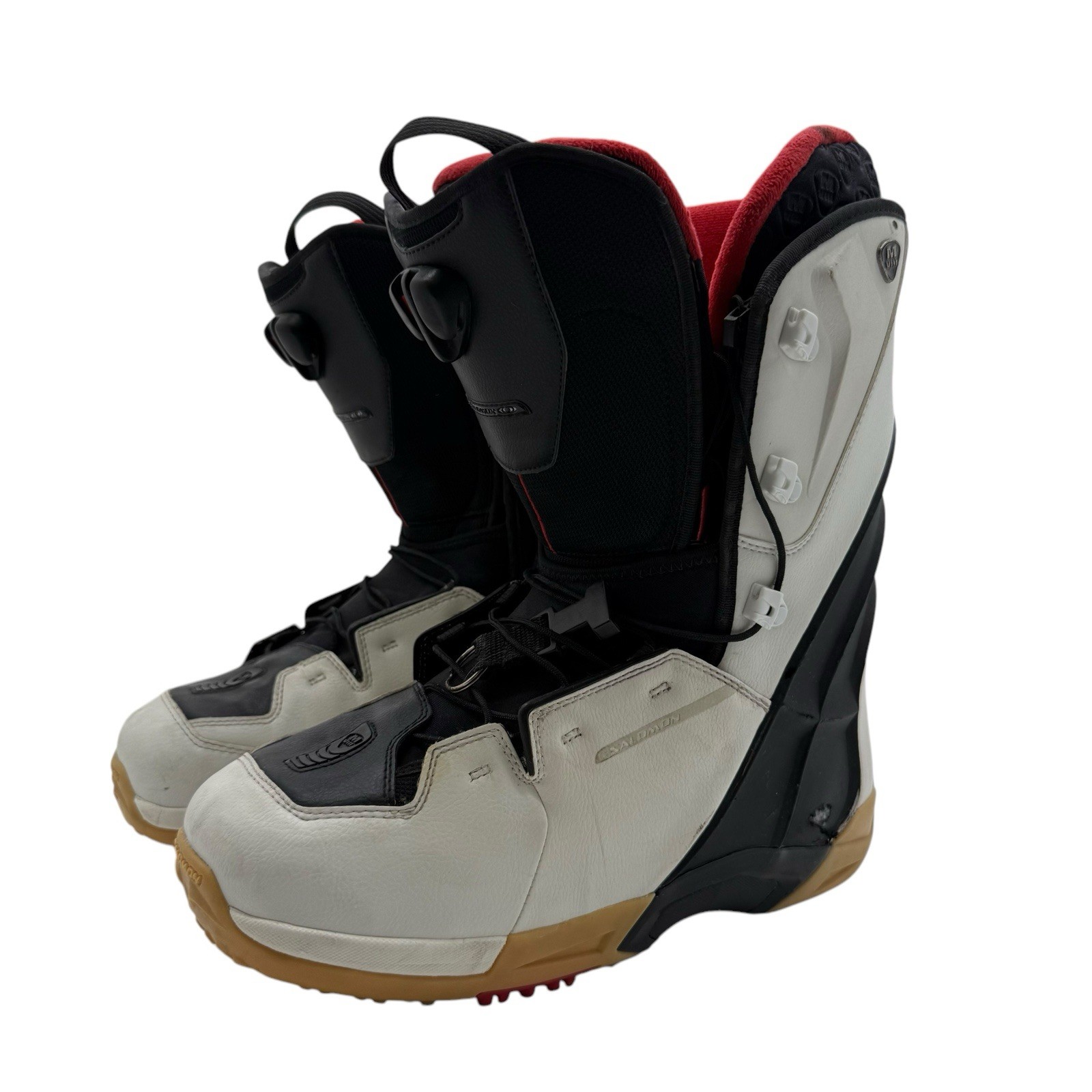 Stivali da snowboard Salomon Malamute uomo 11 Pro bianchi FCF pizzo snowboard