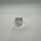 VTG  Sterling Silver .925 Made in Mexico MultiBand Bead  - 4.5 grams, size 7