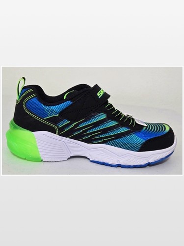 New Skechers Shoes Kids Size 13 Boys Athletic Black Blue Green White Slides NWT - Picture 4 of 15