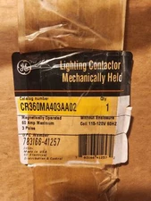 CR360MA403AA02 GE LIGHTING CONTACTOR MECHANICALLY HELD 120V 60A