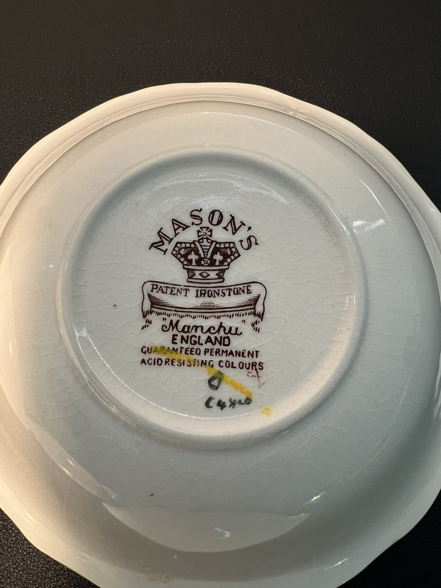 英国Mason's Manchu アイアンストーン皿 直径25cm 5枚セット Mason's Ironstone China Vintage 1950s 6 “Manchu Brown