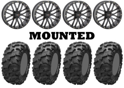 Kit 4 ITP Blackwater Evolution 28x9-14/28x11-14 on ST-3 Matte Black 1KXP