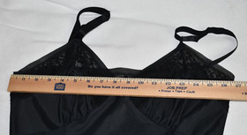 VTG ARISTOCRAFT WOMENS SZ 36 SHORT M BLACK DRESS SLIP ADJUSTABLE STRAPS LINGERIE