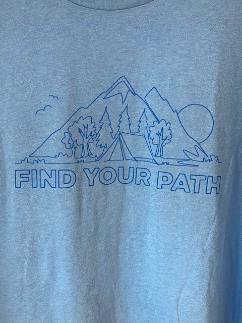 【IFYOUWANT】Face path T-shirt Zyn - Find Your Path - T-shirt Mens 2XL - Blue - UNUSED
