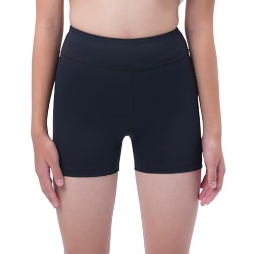 Girls 3" Spandex Volleyball Compression Shorts Large Regular Fit Black