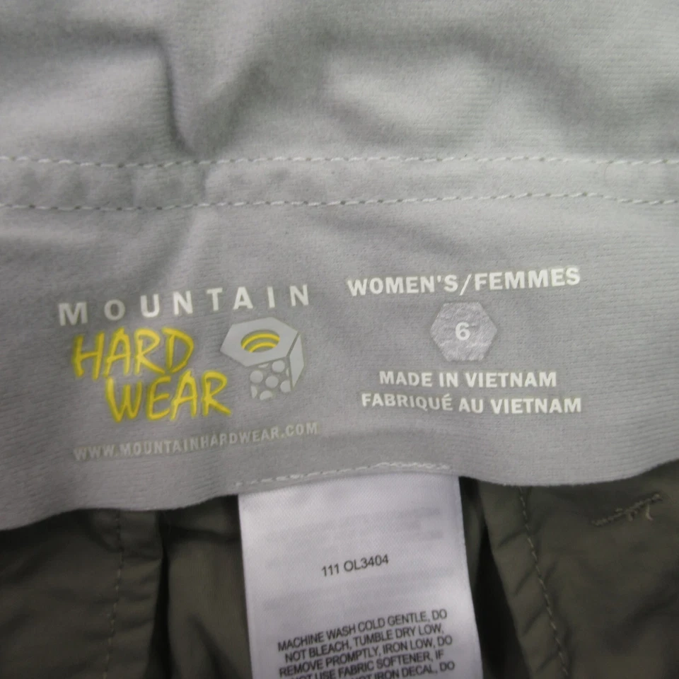 Pantalones Cortos Mountain Hardwear Para Mujer 6 Ligeros Informales Bolsillos Chino Verde Foto 3 de 4