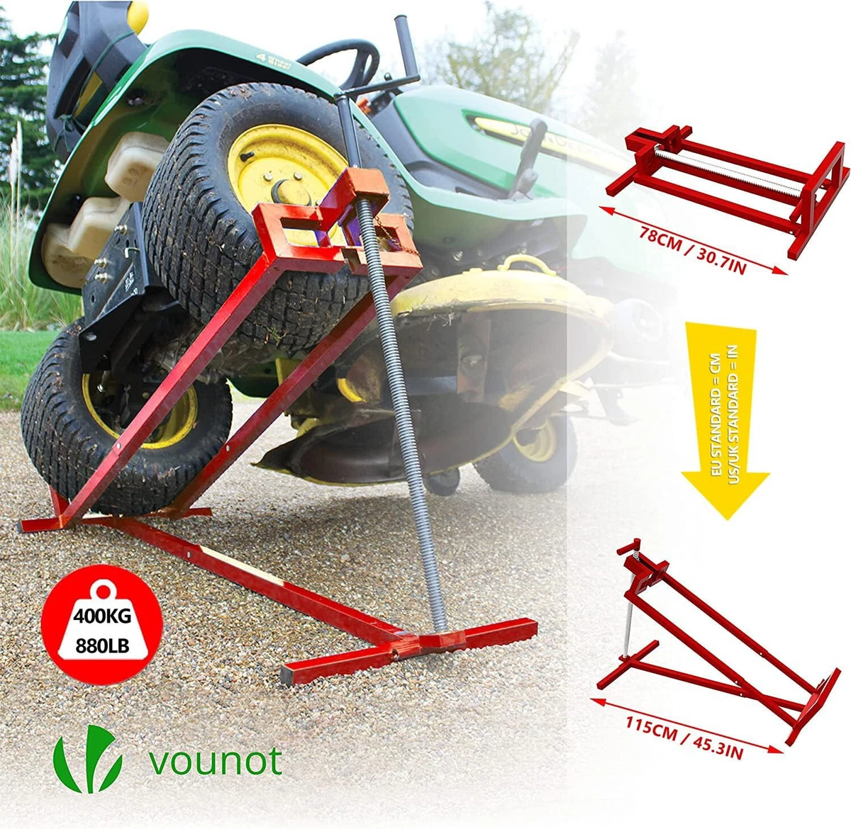 Lawn mower deals jack