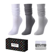 Slouch Socks for Women Girls - Scrunch Socks for Women Pack Long High Tube Hi...
