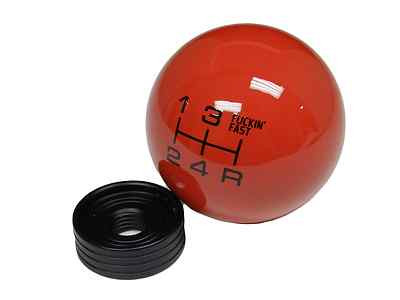 VMS RED BLACK FING FAST SHIFT KNOB FOR 5 SPEED SHORT THROW SHIFTER LEVER 12X1.75