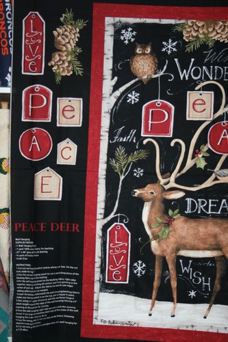 3D PEACE AND JOY WEIHNACHTEN HIRSCH PANEL - 100% BAUMWOLLSTOFF - Bild 6 von 9