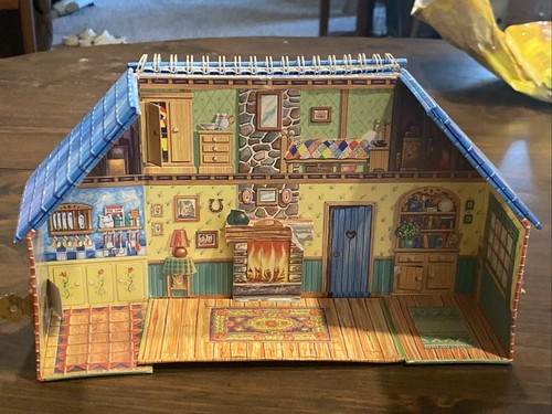 Portico THREE LITTLE PIGS Pop Up Book Playhouse, w Figures and Book 1997 1st ED - Picture 4 of 7