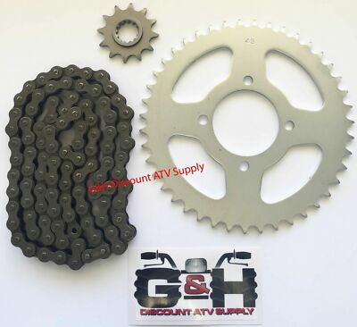520X100 Chain 12T Front 43T Rear Sprockets Kit 1995-2003 Kawasaki KEF 300 Lakota