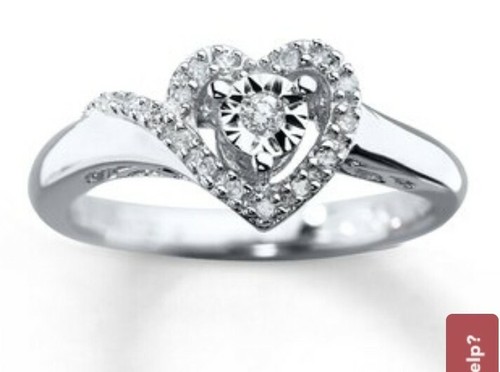 Kay Jewelers Heart Promise Ring 1/10ct 