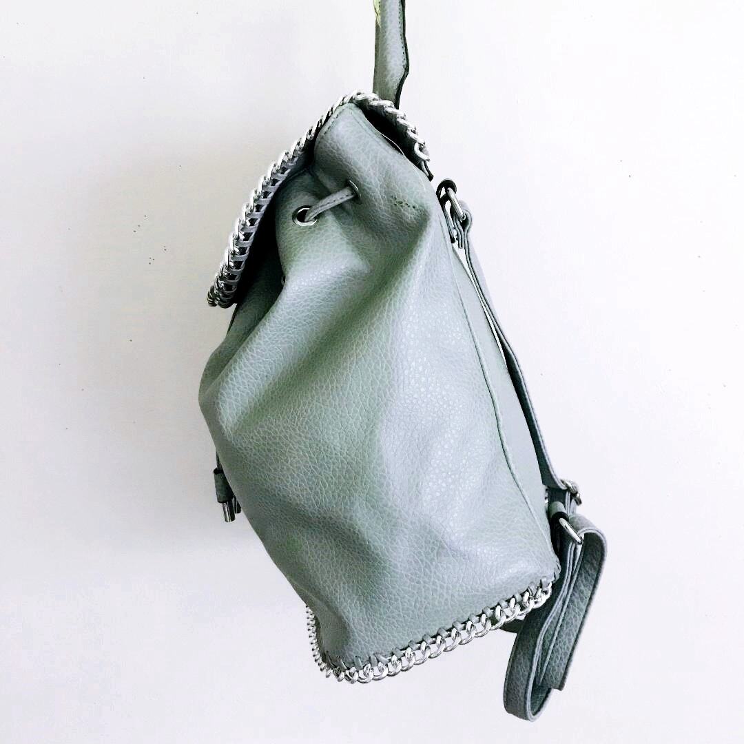 Expressions NYC Green Vegan Pebbled Leather Backpack Handbag  display picture 3