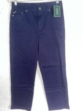 Lauren Jeans Company Womens sz 6 Pants Navy Blue Denim Cotton Ralph Lauren NWT