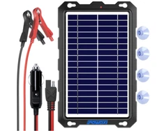 7.5W Solar Battery Trickle Charger Kit 12V for Car, RV, Boat, Motorcycle, etc
