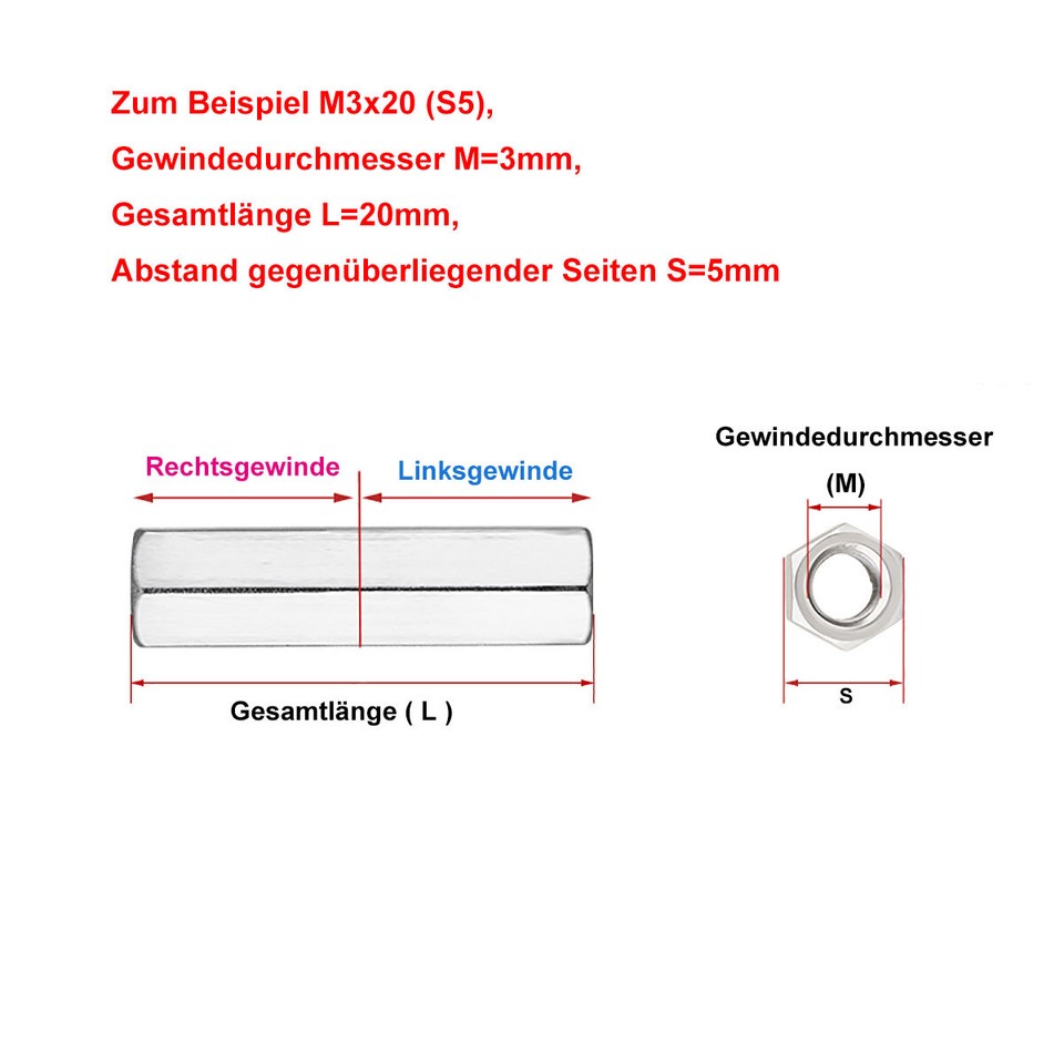 Trapezgewindemutter EVKM 14X3 Links Stahl, Vierkant SW25L20, 7