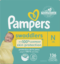 Diapers Size 0 - Swaddlers Newborn Diapers, 136 Count, Huge Pack Packaging and