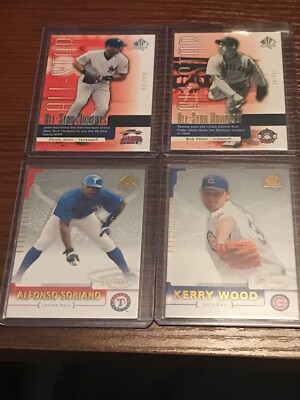 DEREK JETER LOT 2004 SP AUTHENTIC ALL-STAR MOMENTS YANKEES SORIANO WOOD FELLER