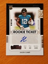 2021 Contenders #241A Jalen Camp Georgia Tech Texans Rookie WR Auto C