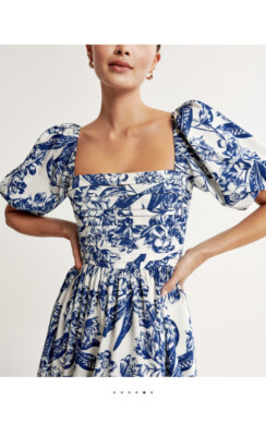 knee length dresses for ladies Farm Rio Anthropologie Pink Macaw Flight Smocked Midi Dress  White  Chocolate Couture