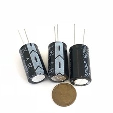 3 Piece 6800UF 25V 16X30mm Electrolytic Capacitor Aluminum Radial C34