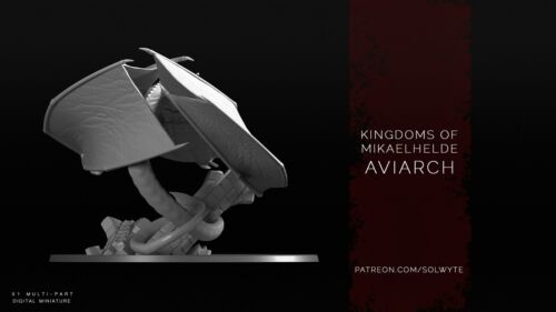 Kingdoms of Mikaelhelde - Aviarch(140mm)/TTRPG/Wargaming/Grimdark/by Solwyte - Foto 2 di 4