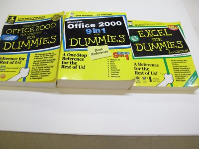 Office 2000, Excel, 9in1 Office 2000 for Dummies, good condition,