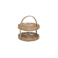 BETTER HOMES & GARDENS ALAMEDA RESIN RATTAN 2-TIER SERVING STAND