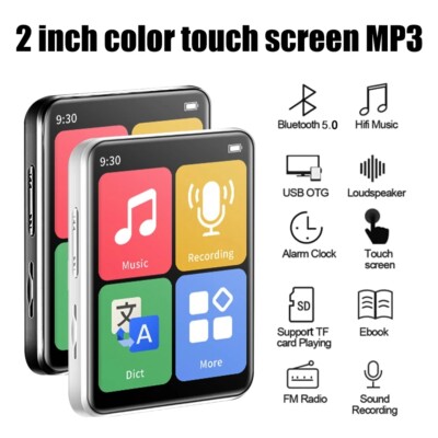 Support 128G 8G MP3 Player Bluetooth HiFi Lossless Sound Music Recorder FM Radio