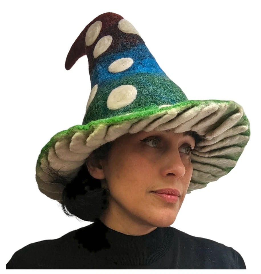 Cappello Da Magia Di Strega Polkadot Per Festival Costume Divertente - Immagine 2 di 4