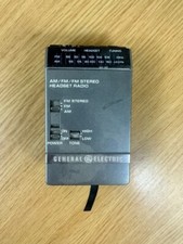 General Electric Stereo Headset Radio 7-1700A Untested