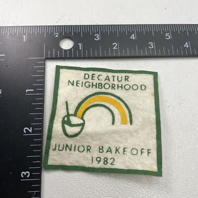 Vtg 1982 DECATUR NEIGHBORHOOD JUNIOR BAKE OFF Patch (Cooking Competition) K019