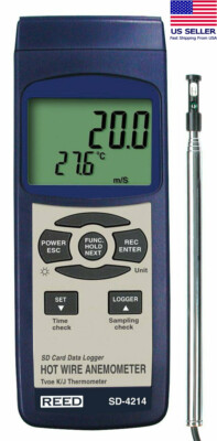 *NEW* REED Instruments  SD-4214 SD Series Hot Wire Thermo-Anemometer, Datalogger