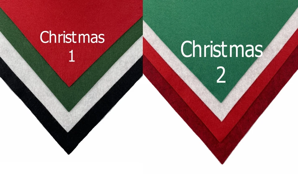 Wool mix felt, choice of colour packs each with 4 sheets 9"x9" - for all crafts - Image 4 of 4