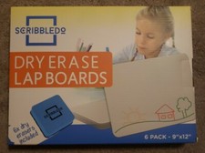 Scribbledo 6 Pack Small Dry Erase White Board 9 x 12 Inch Lapboard l Durable f