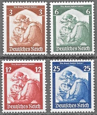 German 3rd Reich 1935 Mi# 565-568 MH * 
