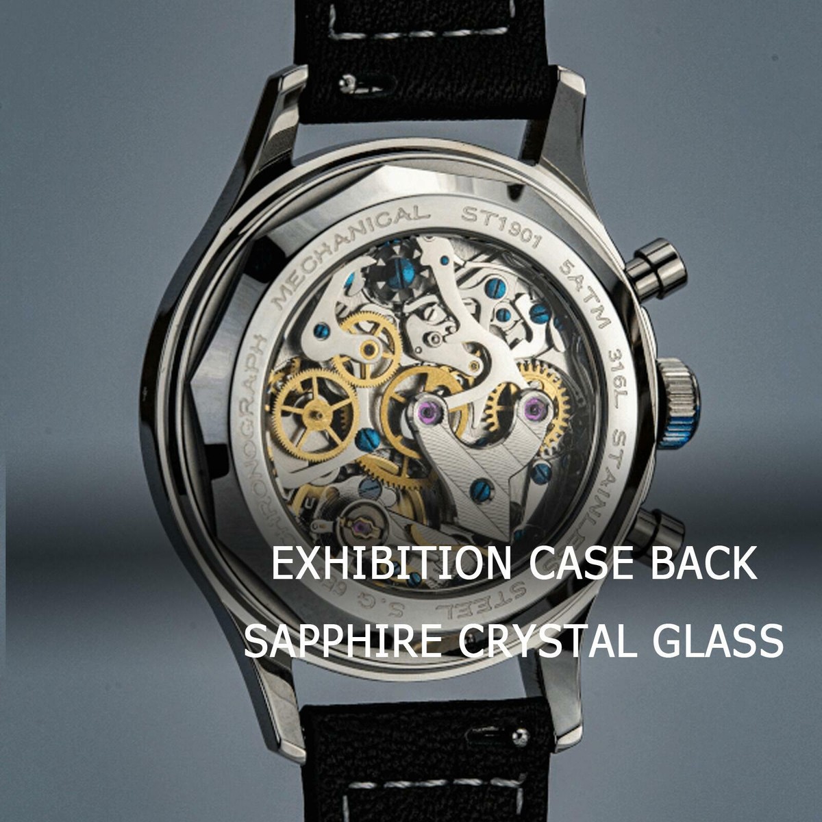 Pandaサマ ネイビー Sugess Panda V3 DIAL Chronograph Mechanical Men Watch