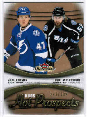 15/16 FLEER SHOWCASE VERMIN/WITKOWSKI #125 HOT PROSPECTS DUOS RC /399 TAMPA BAY