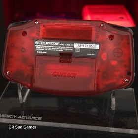 Clear Red Game Boy Advance GBA Console with iPS V5 Backlight Backlit LCD 