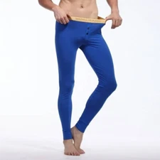 Mens Thermal Long Johns Base Layer Pants Rashguard Elastic Sexy Long Underwear