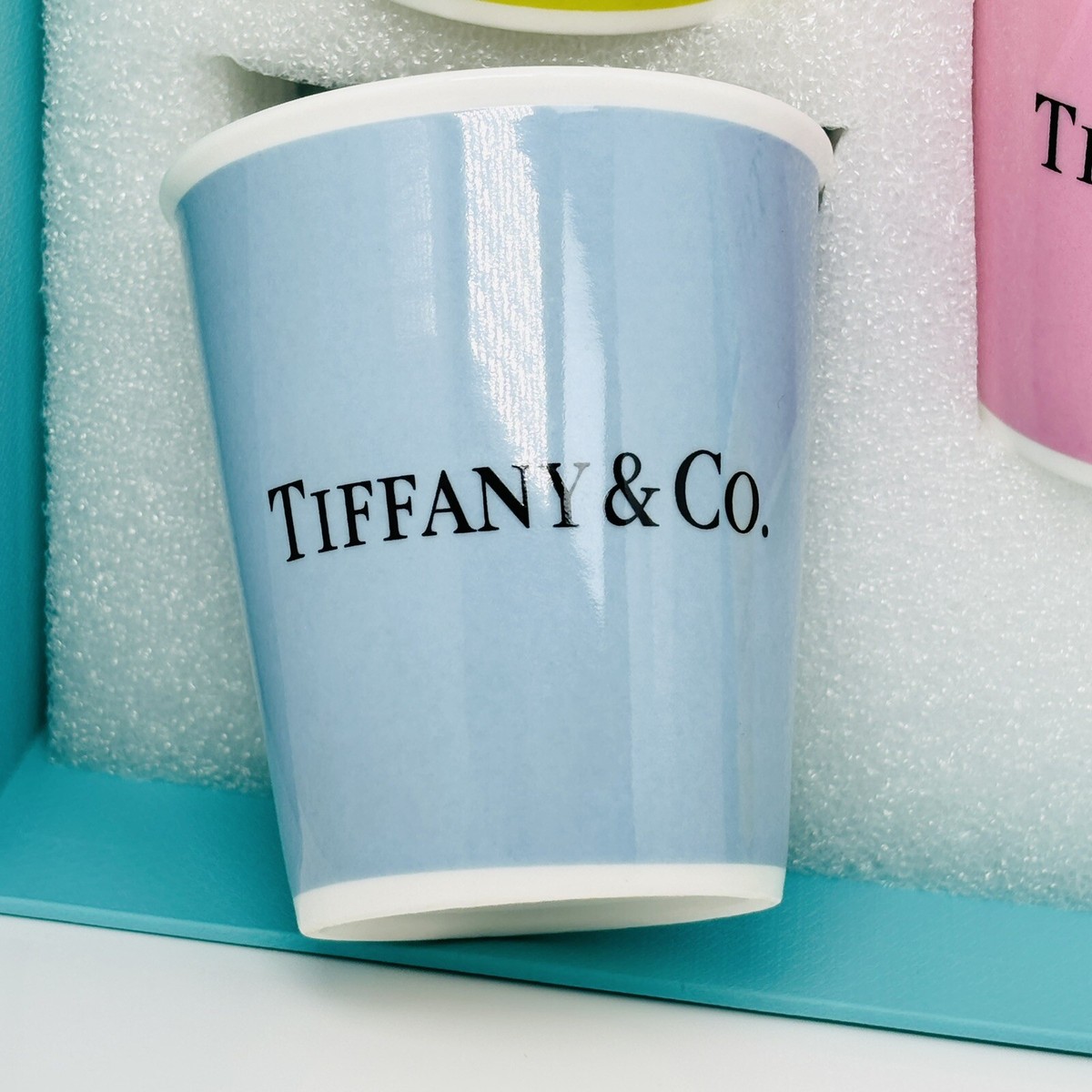グラス/カップ Tiffany & Co. - Tiffany paper cup Tiffany 5 Set Colored Paper Coffee Cup Everyday Objects Blue